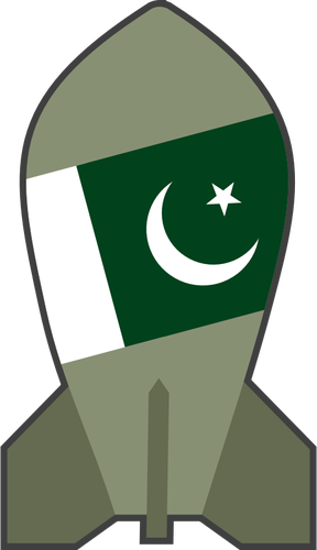 Ilustrasi vektor hipotetis bom nuklir Pakistan