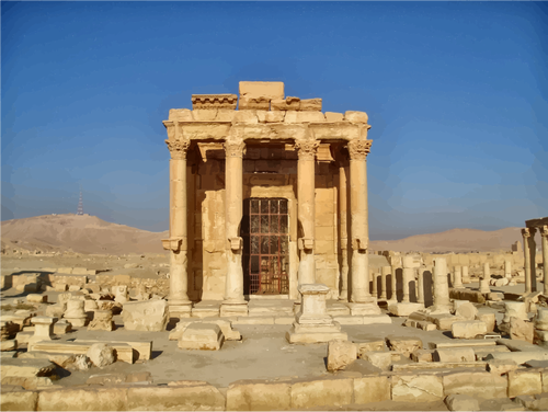Tempio di Baal Palmyra in immagine di vettore di Siria