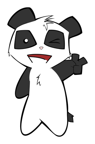 Obraz wektor kreskówka panda