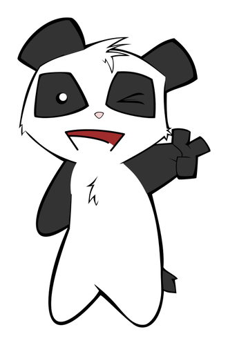 Vector de la panda de dibujos animados imagen