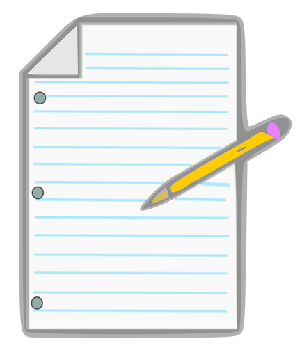Arkuszu papieru i ołówek