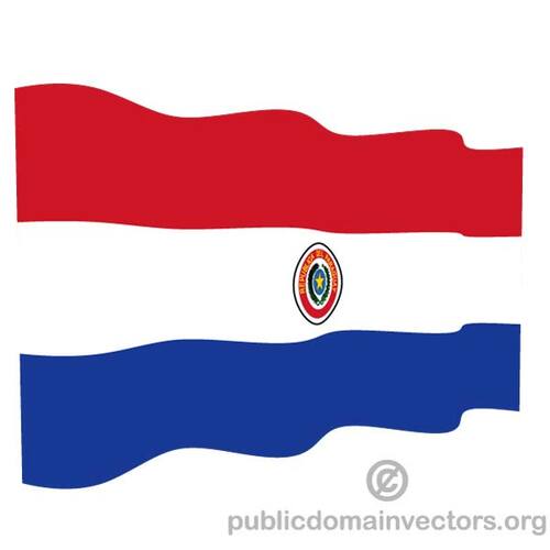 Golvende vlag van Paraguay