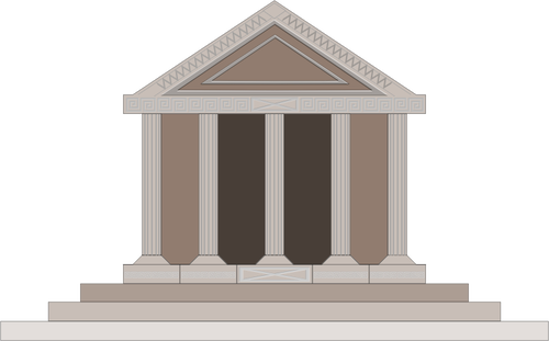 Grekiska Parthenon brun modell vektor illustration