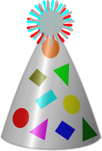 Vector Clipart de chapéu de festa prata chapeada