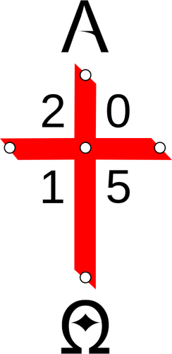 Paschal stearinlys symboler for 2015 vektorgrafikk utklipp