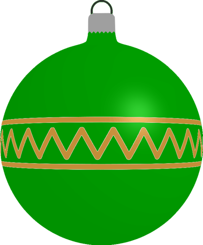 Patterned green bauble