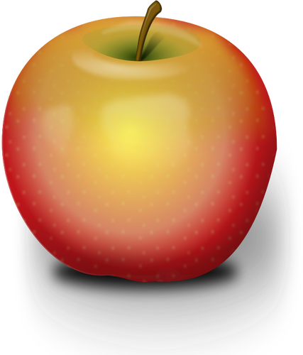 Vector illustration of light opacity apple