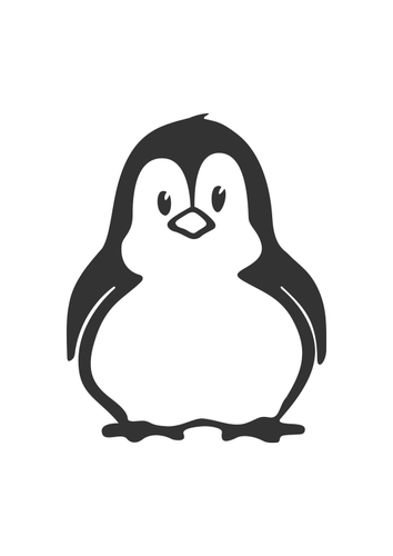Karikatür penguen vektör