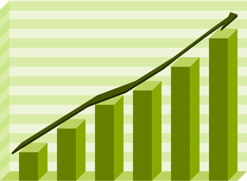 Performanţă grafic vectorial verde ilustrare