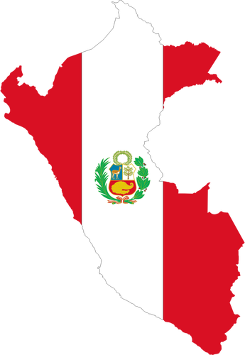 Карта флага Перу