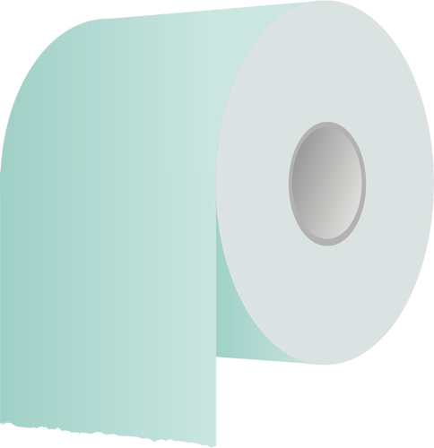 Wc-papier rollen in groene vectorillustratie