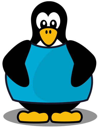 Penguin with a shirt vector