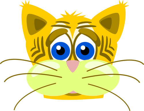 Grafika wektorowa smutny tiger cat