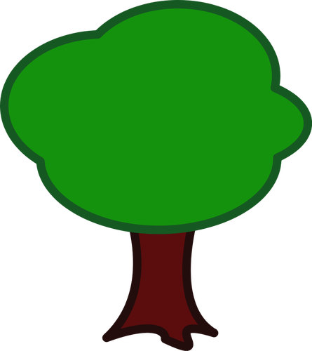 Dibujo de un árbol de color vectorial