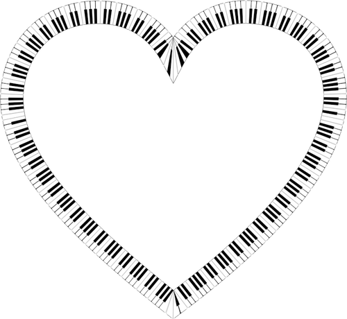 Coeur de touches du piano