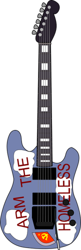 Vector clip art of guitar