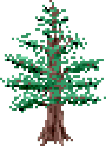 Immagine albero di pino pixel