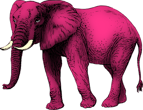 Pink elephant clipart