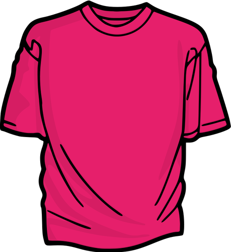 Rosa t-shirt vektor ClipArt