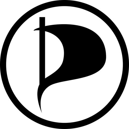 Pirátské strany logo vektorové kreslení