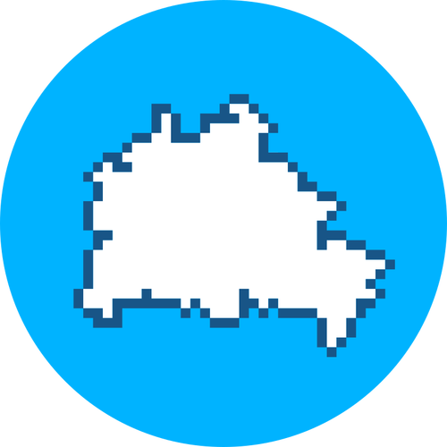 Logotipo do mapa de pixel