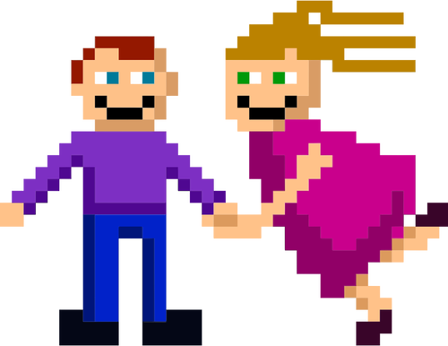 Casal de pixel