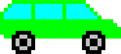 Grüne Pixel Auto