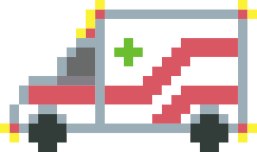 Pixel konst ambulans