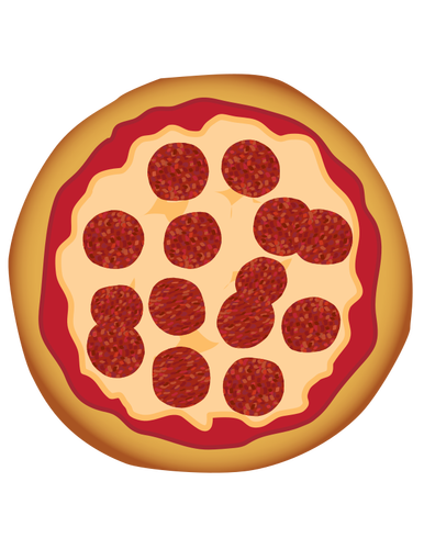 Illustrazione vettoriale di pepperoni pizza