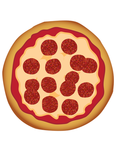 Pepperoni pizza vektör çizim