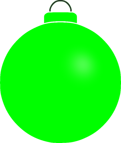 Plain grön julgranskula