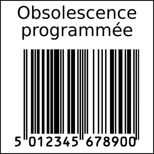 Geplande veroudering barcode glinsterende clip art