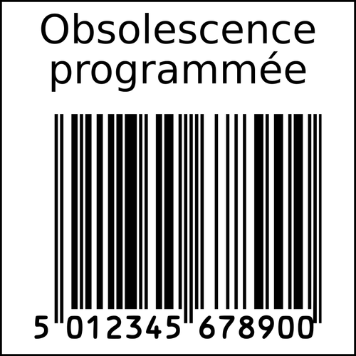 Obsolescencia programada prediseñadas de código de barras