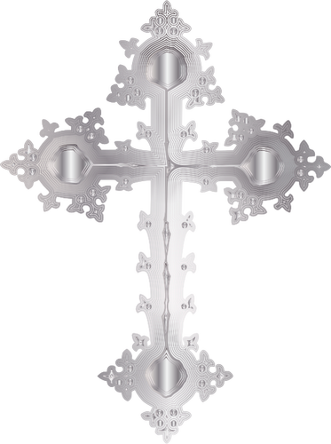 Platina utsmyckade cross