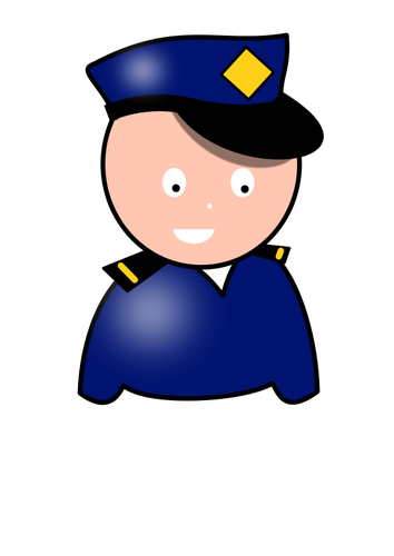 Polizist-Avatar-Vektor-Symbol