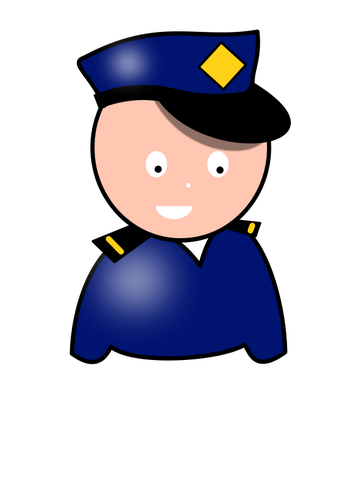 Policeman avatar vector icon