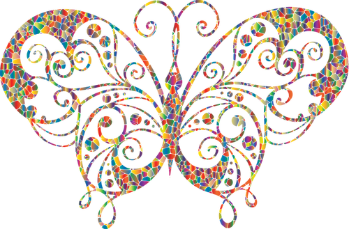 Gekleurde decoratieve vlinder
