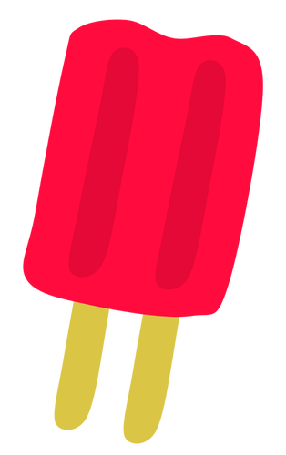 Glace rouge sur le dessin vectoriel de bâton