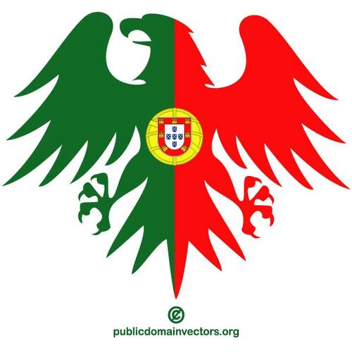 النسر هيرالد مع العلم البرتغال