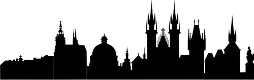 Illustration vectorielle de Prague silhouette