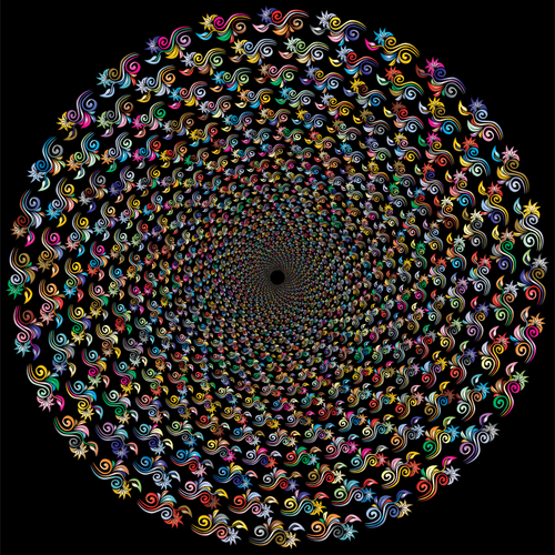 Kleurrijke motief in cirkel
