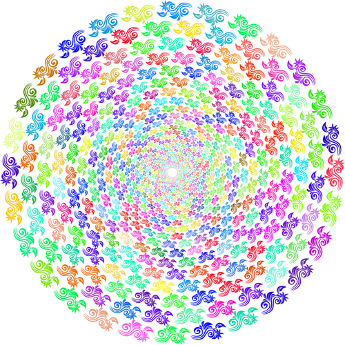 Colorful flowery mandala