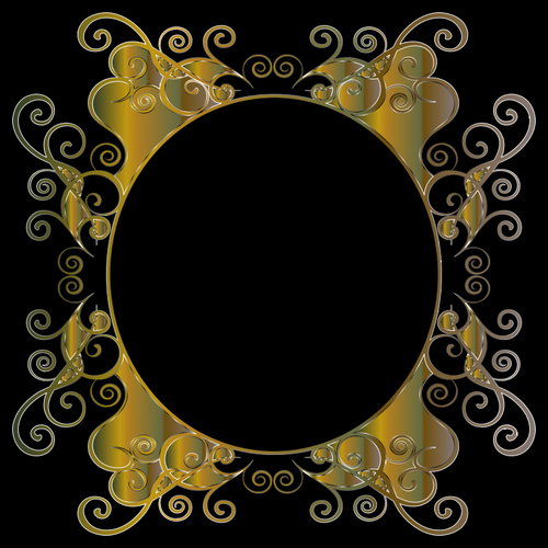 Golden decorative framework