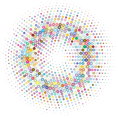 Prismatic colorful circle