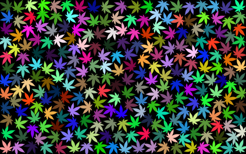 Prismatic marihuana vector achtergrondafbeelding