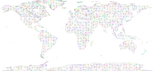 Mapa del mundo prismático