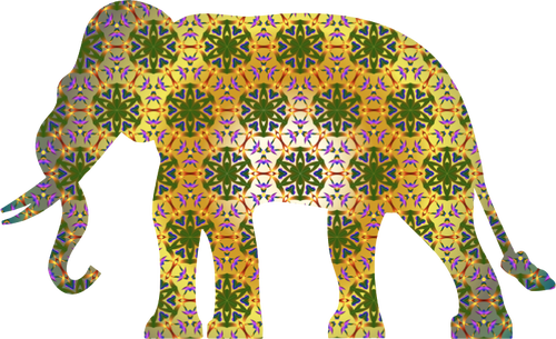 Psychedelické vzor slon