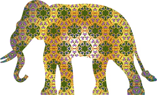 Elefante patrón psicodélico