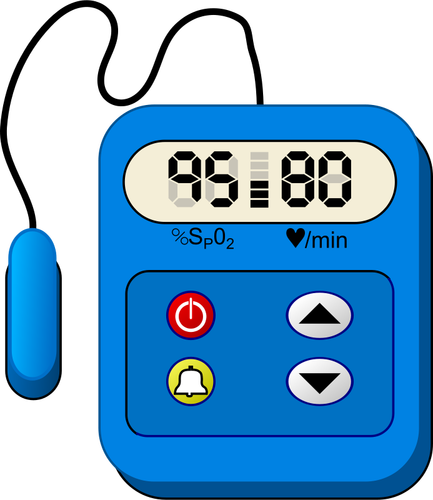 Heart rate monitor enhet vektor ClipArt