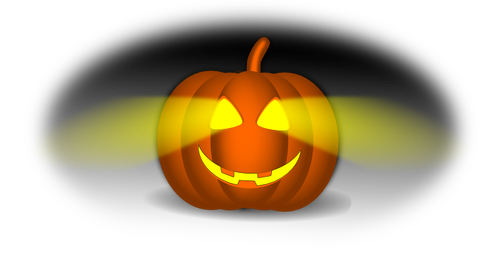 Immagine di illuminato Halloween zucca vettoriale